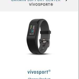 Garmin Vivosport sport tracker and charger